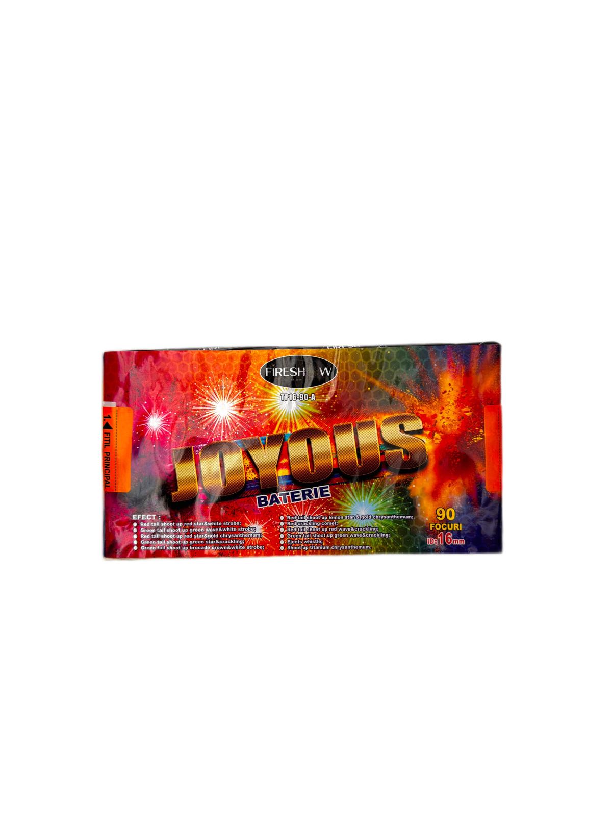 Baterie de artificii 90 focuri cu evantai Fireshow Joyous Tp16-90-A