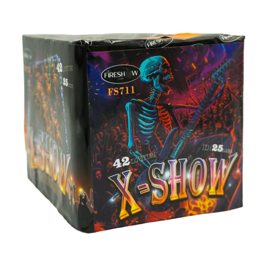 Baterie de artificii X-SHOW 42 focuri calibrul 25 mm