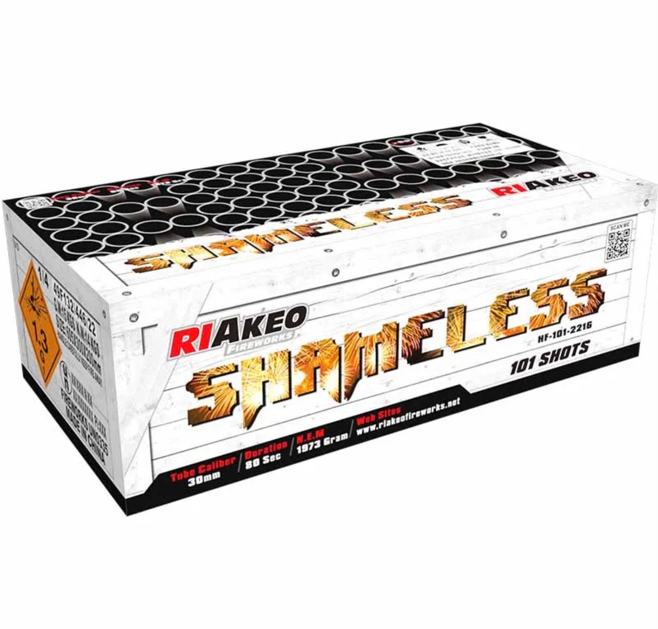 Baterie profesionala RIAKEO SHAMELESS evantai 101 focuri 30mm