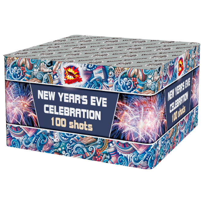 Baterie de artificii 100 focuri calibrul 25 mm NEW YEAR CELEBRATION FIRESHOW durata 1:40 min