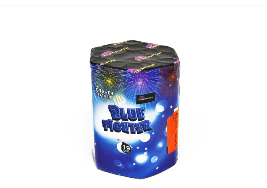 Baterie de artificii Blue Fighter 19 focuri 20 mm