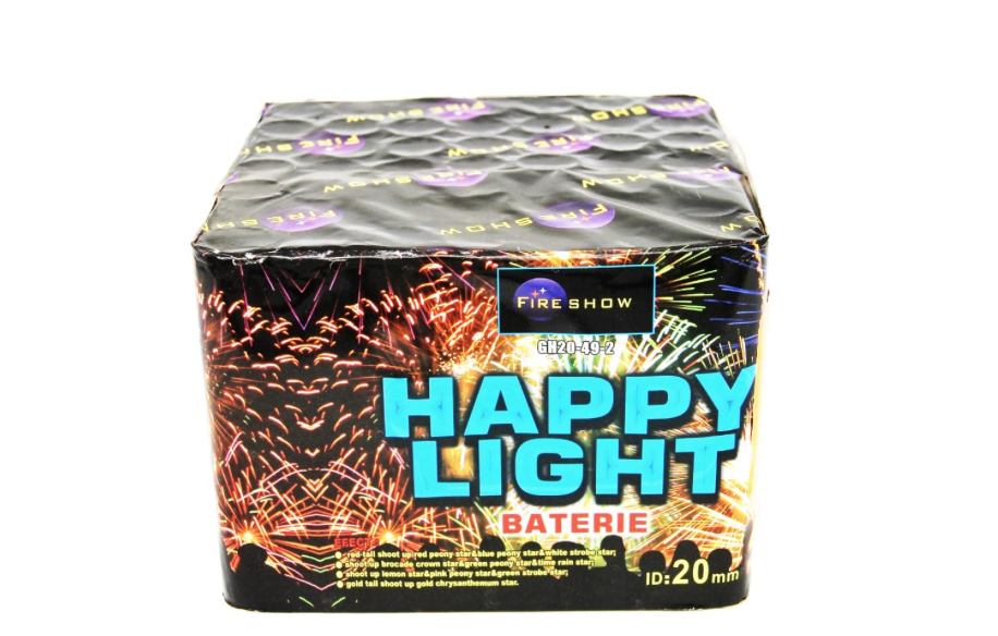 Baterie de artificii Happy Light 49 focuri 20 mm