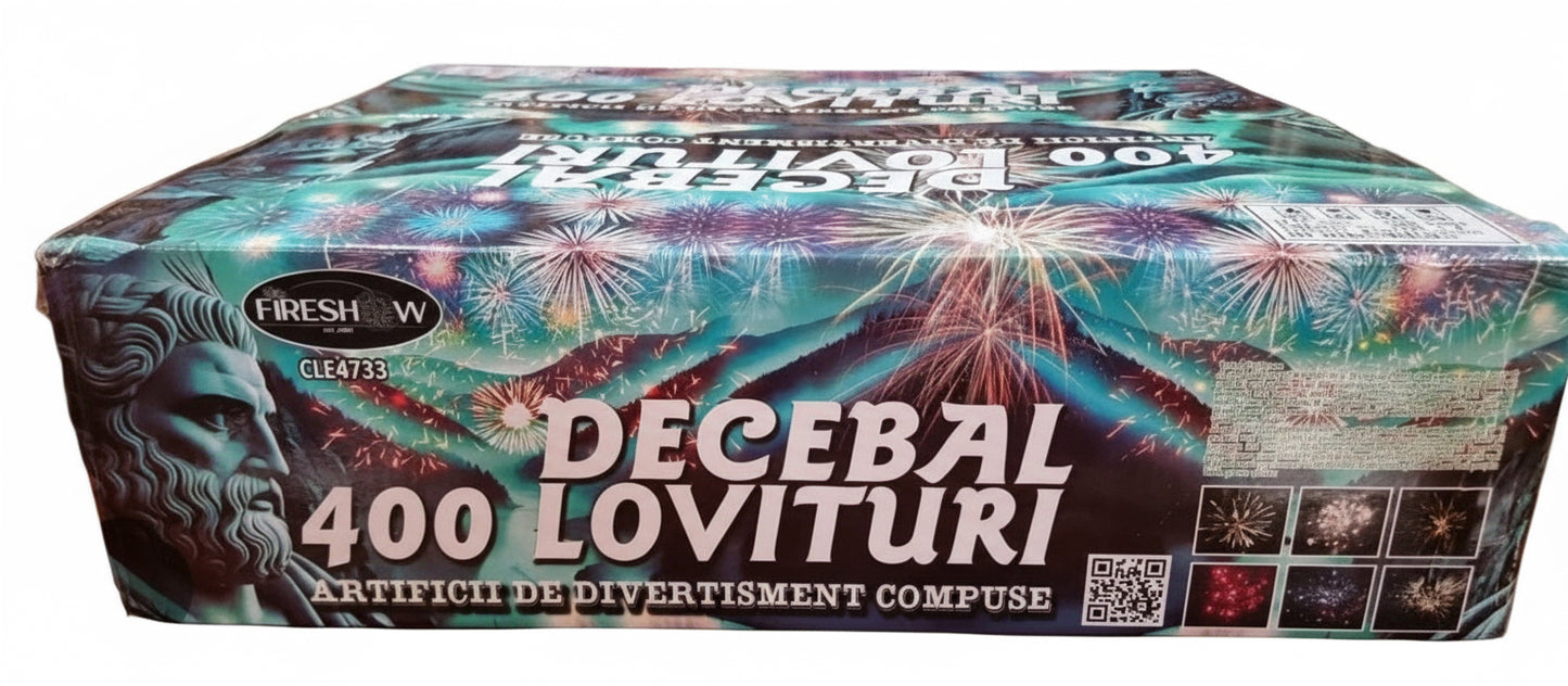 Nou! Baterie 400 focuri DECEBAL calibrul 20 mm durata 4 minute!