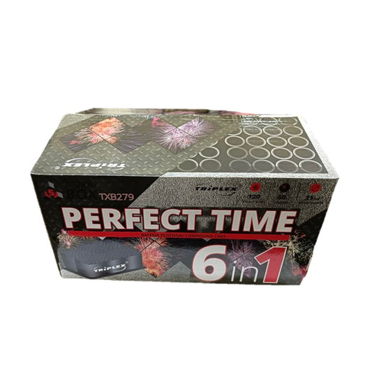 BATERIE 120 FOCURI 25mm TRIPLEX PERFECT TIME 6 in 1